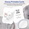 Avery Glossy White Invitation Cards, 5" x 7" Rectangle Flourished Edge